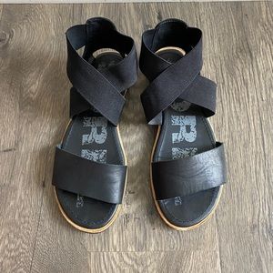 Sorel sandals, women’s size 7. Black